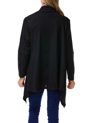 Thumbnail 2: Bobeau Women's Solid Open Front Cardigan  