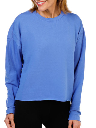 Thumbnail 2: HARMONY & BALANCE Women's Soft Oversized Keyhole Back Fleece Top 