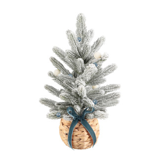 Thumbnail 1: Magical Season 8x17 Snowy Christmas Tree in Wicker Pot 