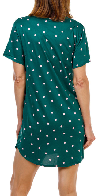 Thumbnail 3: FLORA Women's Short Sleeve Printed Night Shirt 