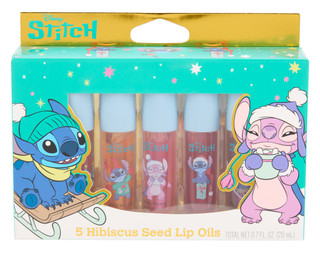 Thumbnail 1: Disney Stitch  5 Pk Disney Stitch Christmas Hibiscus Seed Lip Oils  