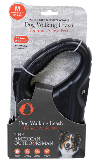 Thumbnail 1: The American Outdoorsman 15 ft Retractable Dog Walking Leash 