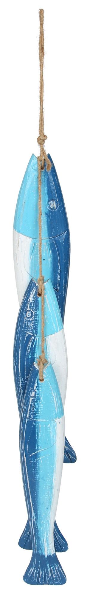 Thumbnail 2: Fancy That Gift & Decor 21 In Coastal Triple Hanging Wood Fish Decor  