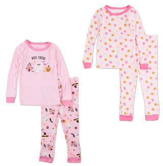 Thumbnail 1: Goodnight Llama Toddler Girls 4 Pc Halloween Boo Crew Pajama Pants Set 