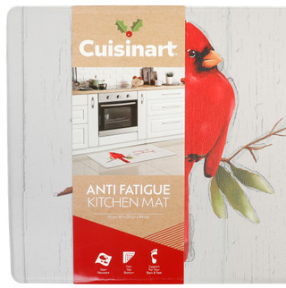 Thumbnail 2: CUISINART 20x39 Christmas Cardinal Anti-Fatigue Kitchen Mat 