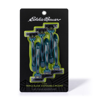 Thumbnail 1: Eddie Bauer 6 Pk Triple Blade Disposable Razors w/ Aloe Comfort Strips 