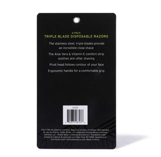 Thumbnail 2: Eddie Bauer 6 Pk Triple Blade Disposable Razors w/ Aloe Comfort Strips 