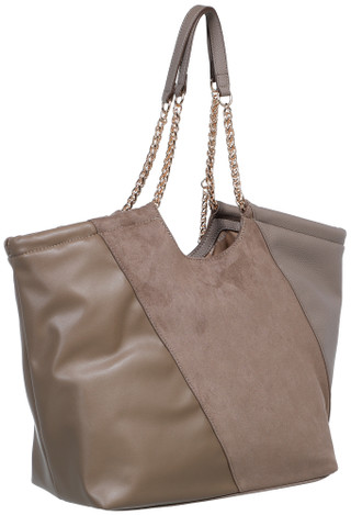 Thumbnail 3: ANNE KLEIN Pieced Soft Tote with Chain Handle & Charm 