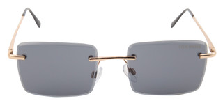 Thumbnail 3: Steve Madden Women's Audin 100% UV Gold Metal Frame Rectangle Sunglasses 