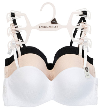 Thumbnail 1: Laura Ashley Women's 2 Pk Convertible Strapless Bras 