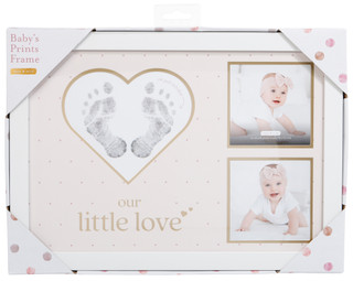Thumbnail 1: KATE & MILO Our Little Love Baby's Prints Picture Frame 