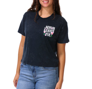 Thumbnail 2: Vintage threadz Juniors Graphic Crop Boyfriend Tee 