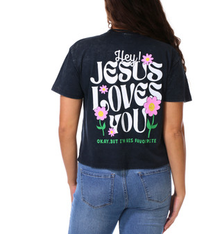 Thumbnail 1: Vintage threadz Juniors Graphic Crop Boyfriend Tee 