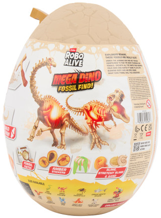 Thumbnail 2: Zuru 12 Pc Robo Alive Mega Dino Fossil Find Dig & Build Toy Set  