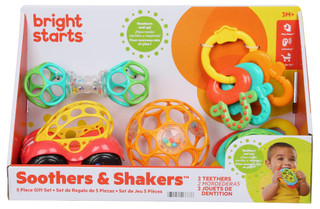 Thumbnail 1: Bright Starts 5 Pc Soothers & Shakers Gift Set 