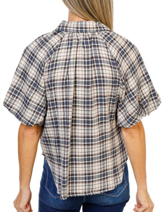 Thumbnail 2: MAX STUDIO Women's Plaid Print Button Down Top  