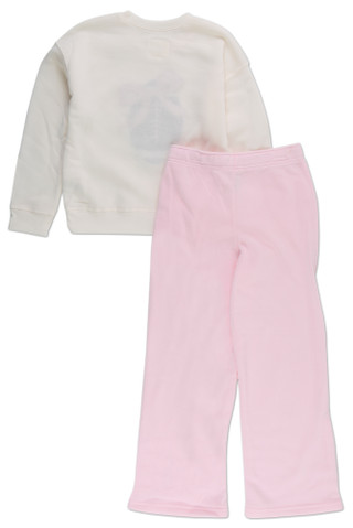 Thumbnail 2: No Comment Girls Girls 2 Pc Game Day Football Wide Leg Fleece Pants Set 
