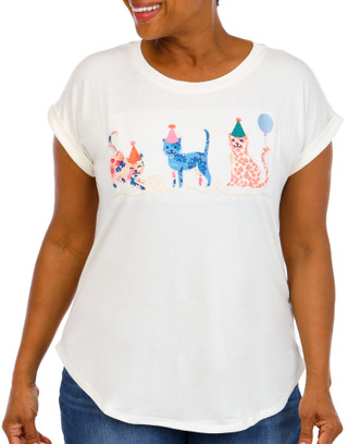 Thumbnail 1: Tru Self Women's Plus Animal Graphic Top  