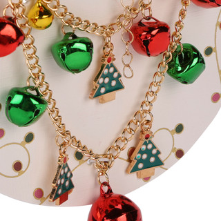 Thumbnail 2: Merry and Bright 2 Pc Jingle Bell Charm Necklace & Bracelet Set  