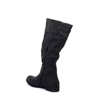Thumbnail 3: Kensie Women's Monica Knit Trim Wide Calf Riding Boots  