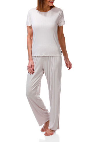 Thumbnail 3: Vince Camuto Women's 3 Pc Tee, Cardi, & Pajama Pants Set 