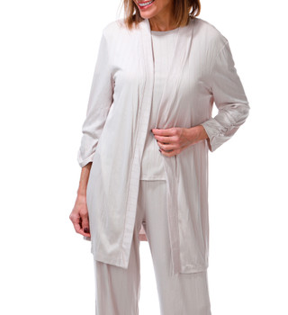 Thumbnail 4: Vince Camuto Women's 3 Pc Tee, Cardi, & Pajama Pants Set 