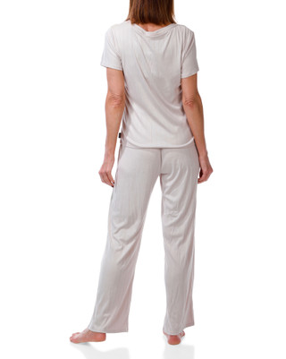 Thumbnail 6: Vince Camuto Women's 3 Pc Tee, Cardi, & Pajama Pants Set 