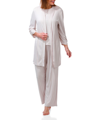 Thumbnail 1: Vince Camuto Women's 3 Pc Tee, Cardi, & Pajama Pants Set 