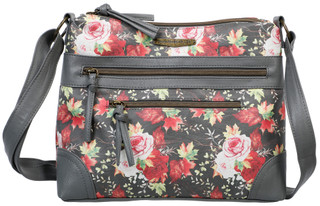 Thumbnail 1: Stone Mountain Floral Print Messenger Crossbody Bag 