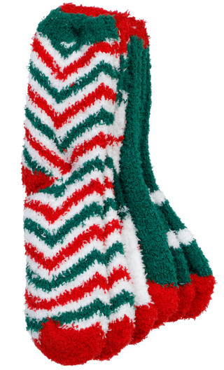 Thumbnail 2: Comfy Threads 4 Pk Cozy Christmas Socks 