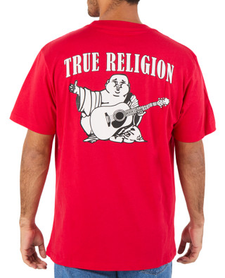 Thumbnail 1: True Religion Big Men's Buddha with Guitar Graphic Tee 