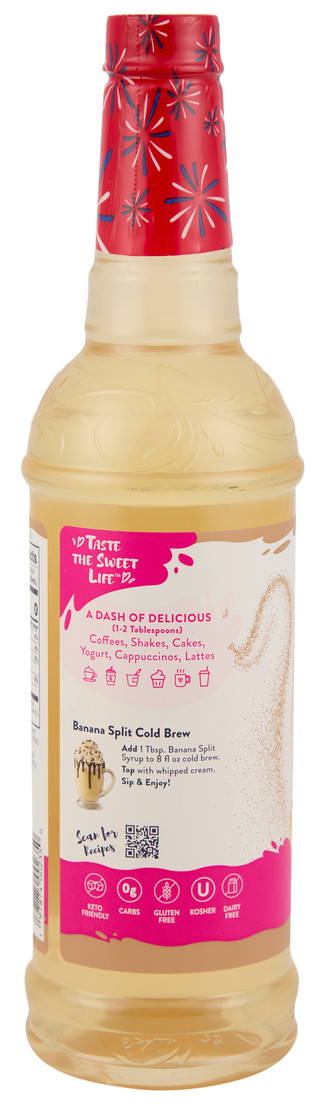 Thumbnail 3: Jordan's Skinny Mixes 25.4 oz Banana Split Syrup  