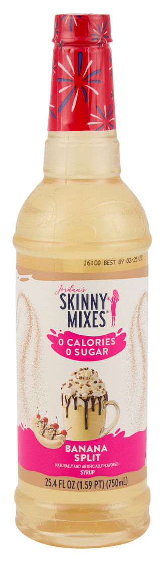Thumbnail 1: Jordan's Skinny Mixes 25.4 oz Banana Split Syrup  
