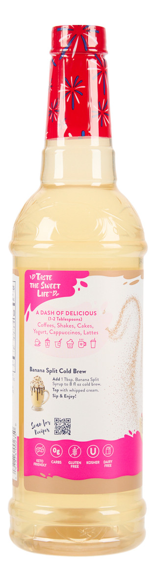 Thumbnail 4: Jordan's Skinny Mixes 25.4 oz Banana Split Syrup  