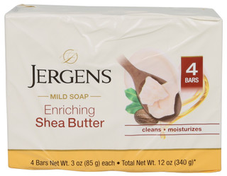 Thumbnail 1: JERGENS 4 Pk Shea Butter Bar Soaps 