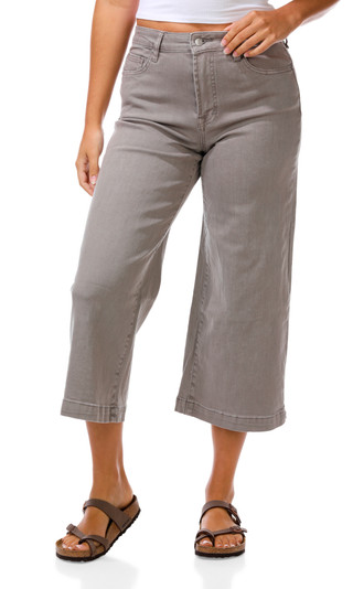 Thumbnail 1: Industry Republic Clothing Women's Wide Leg Crop Jeans 