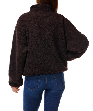 Thumbnail 2: AVALANCHE Women's Teddy Sherpa Cropped 2 Pocket Zippered Jacket 