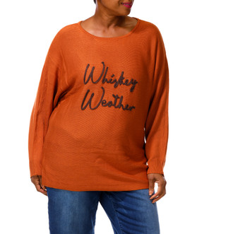 Thumbnail 3: ADRIENNE VITTADINI Women's Plus Whiskey Weather Knit Top 