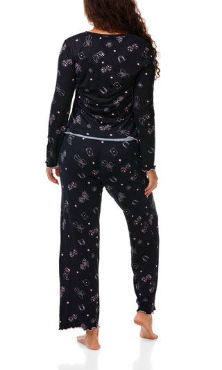 Thumbnail 2: Madden Girl Juniors 2 Pc Pajama Shirt & Pants Set 
