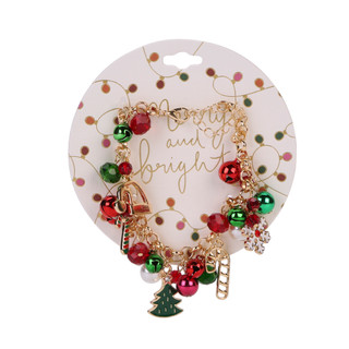 Thumbnail 1: Merry and Bright Christmas Bell Charm Bracelet  