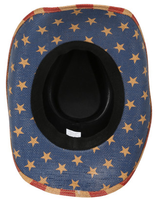 Thumbnail 3: MADD HATTER Women's Vintage Americana Straw Cowboy Hat 