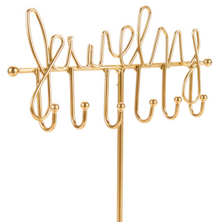 Thumbnail 2: Jewelry Stand with Hooks & Tray 