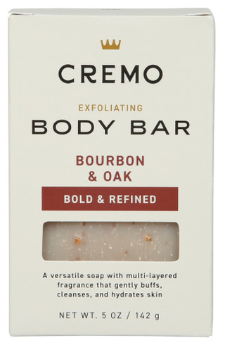 Thumbnail 1: CREMO 5 oz Bourbon & Oak Exfoliating Body Bar 