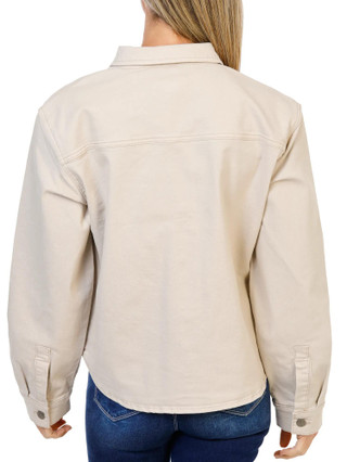 Thumbnail 2: DW Women's Sunflower Embroidered Button Up Jacket  