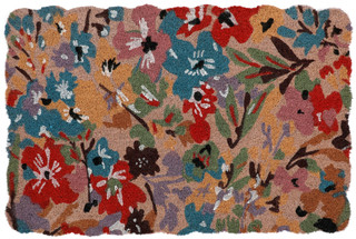 Thumbnail 1: Home Essentials 24x36 Scallop Edged Floral Doormat 