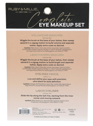 Thumbnail 2: Ruby & Millie 4 Pc Mascara & Eyeliner Eye Makeup Set  
