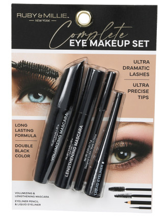 Thumbnail 1: Ruby & Millie 4 Pc Mascara & Eyeliner Eye Makeup Set  