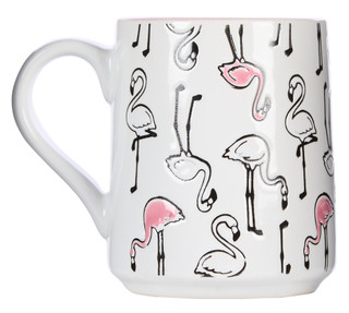 Thumbnail 1: Spectrum Designz 18 oz Flamingo Print Mug  
