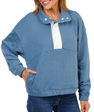 Thumbnail 1: Wildfox Women's Snap Button Collared Sweatshirt  