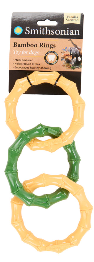 Thumbnail 1: Smithsonian Vanilla Scented Bamboo Rings Pet Toy 